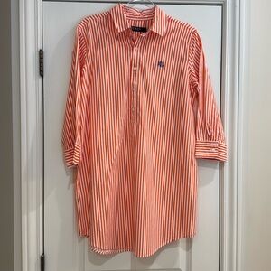 Lauren Ralph Lauren Red and White Striped Dress